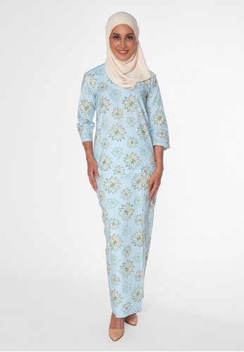 House Of Olsha blue Batik Cotton Kurung Kedah - Seri Blue 3D856AA39287BAGS_1