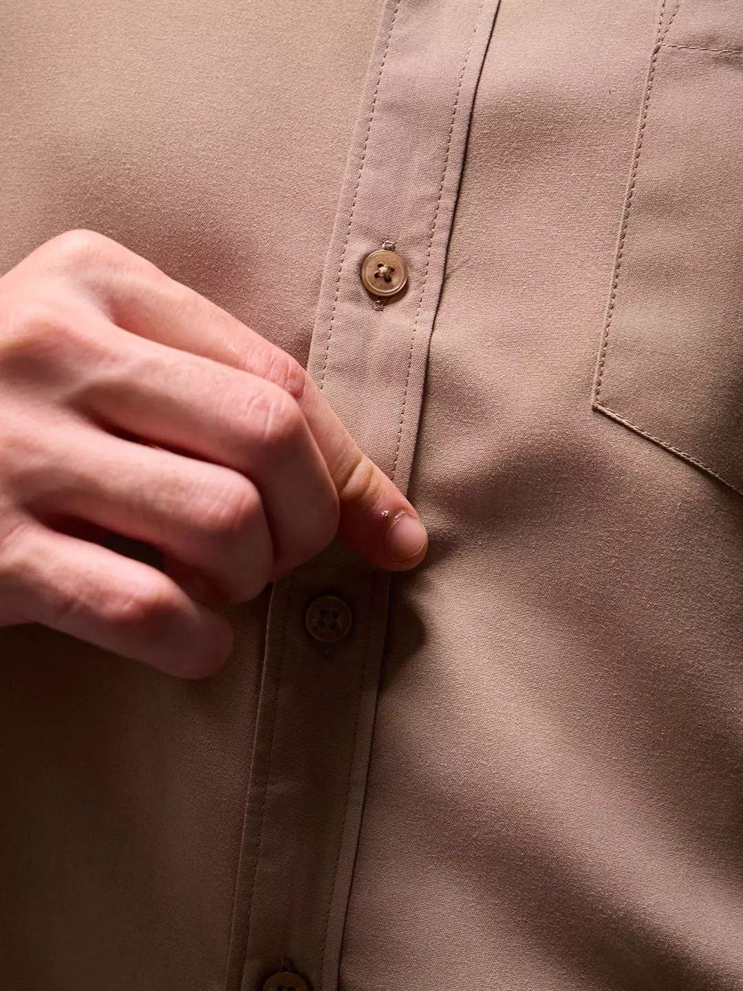 OXCON Easy Shirts Kemeja Tangan Pendek Mocca