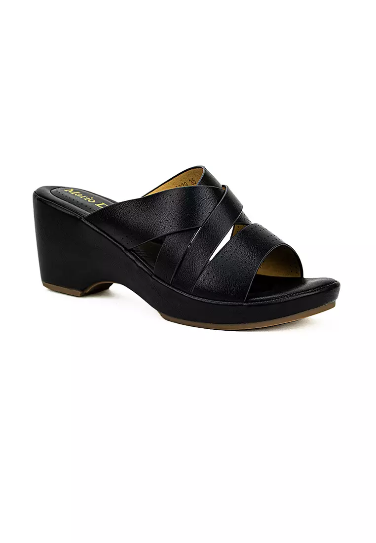 Discount on Mario D' Boro Runway  shoes - SKU: Mario D' Boro Women's Wedge Sandals Lv 22339 Black