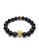 Memento Collection black Golden Lion Head Detailed Obsidian Bracelet with Tiger's Eye ME060AC08UEXMY_1