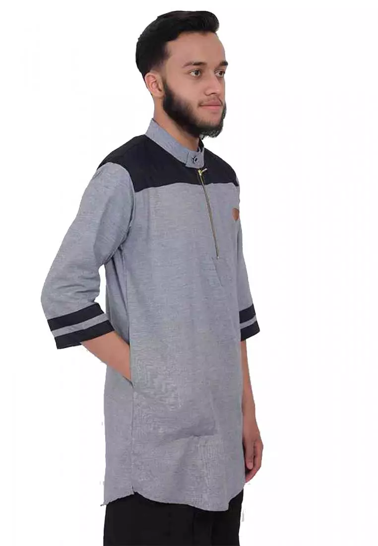 Zayidan Baju Koko Gamis Muslim Pria Izzat - Abu