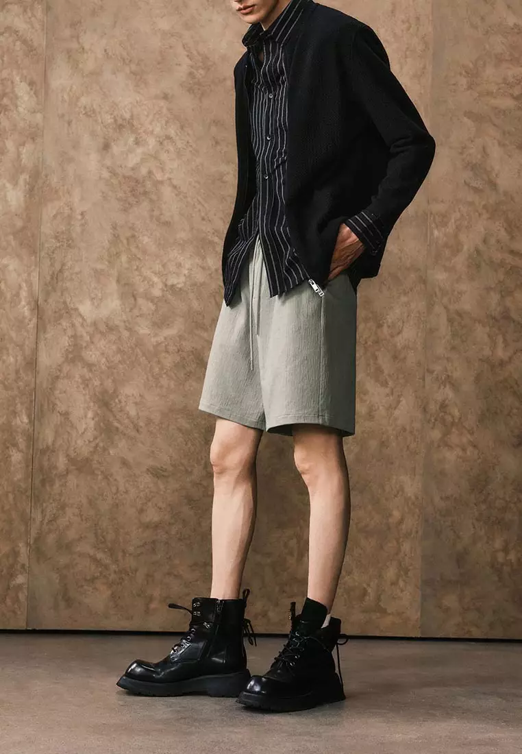 Greyish Green Shorts