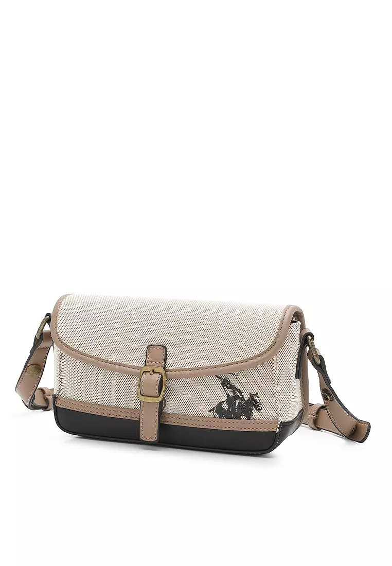 Women's Logo Sling Bag / Crossbody Bag - Black