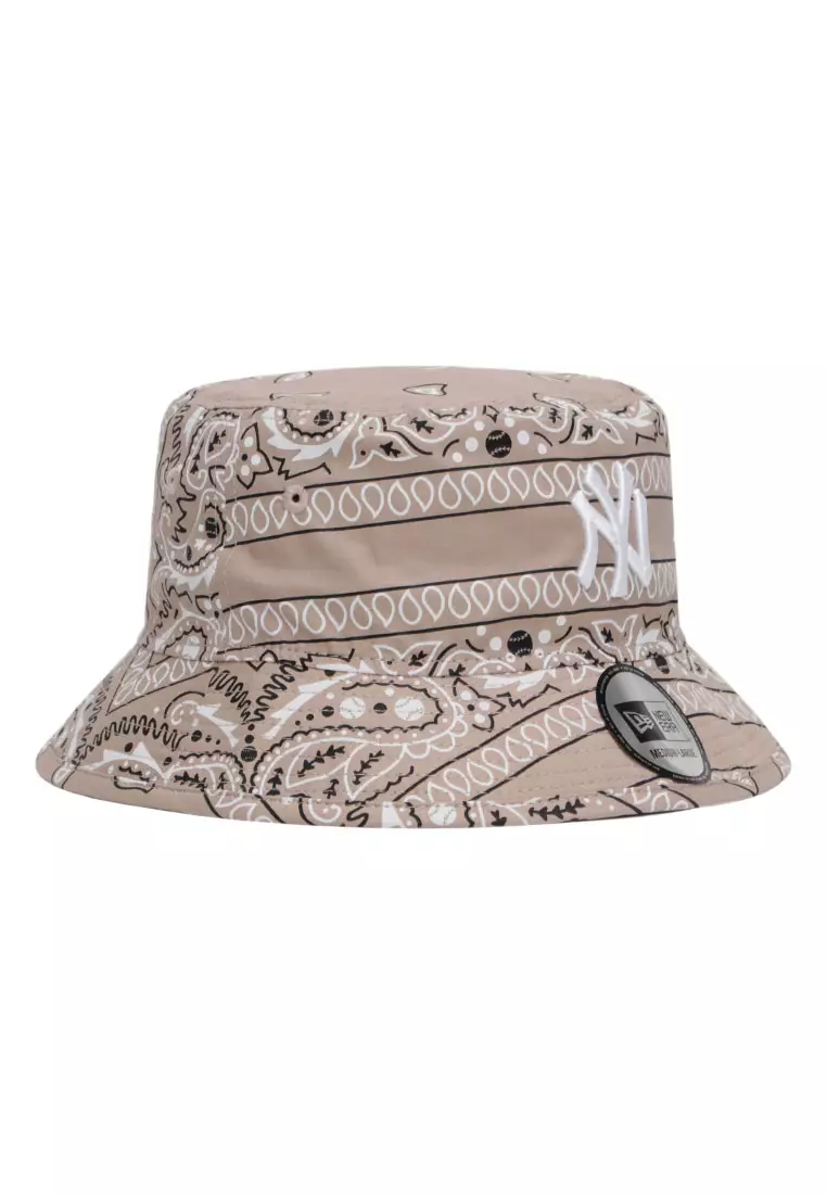 New York Yankees MLB Paisley Print Camel Bucket Hat