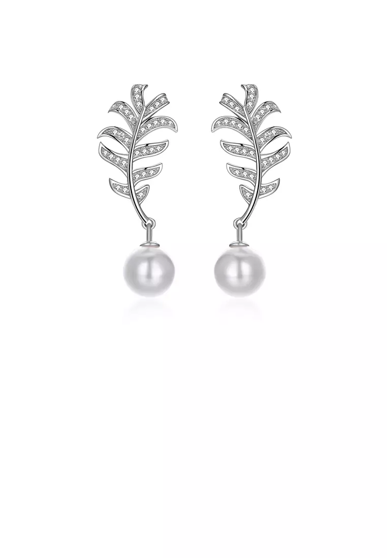 White leaf earrings on sale