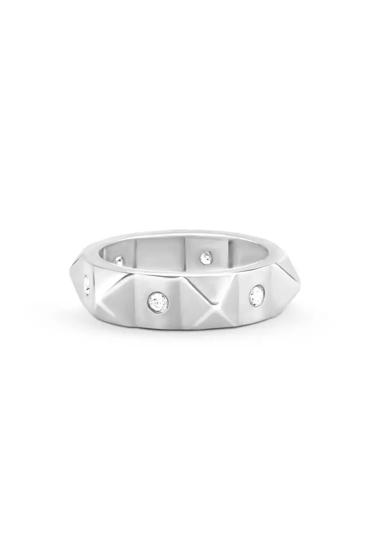 Buy Aquae Jewels Ring Rich Bold Peaks Diamonds 18K Gold
