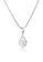 SO SEOUL silver Callista Teardrop with Solitaire Diamond Simulant Hoop Earrings and Necklace Set 3B95BAC07BF1A6GS_3