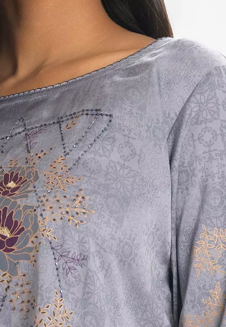 Buy Le Reve Le Reve Printed A-Line Short Tunic 2026 Online | ZALORA