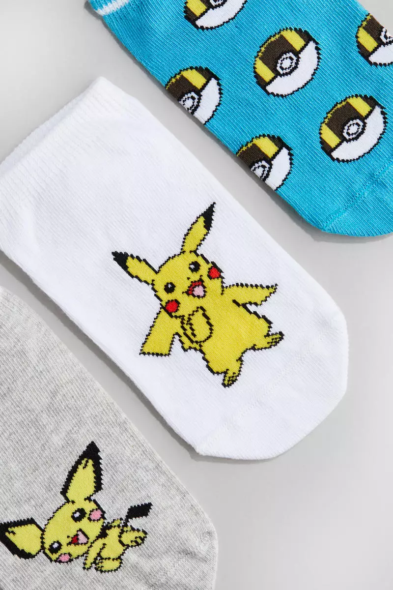 5-pack intarsia motif socks