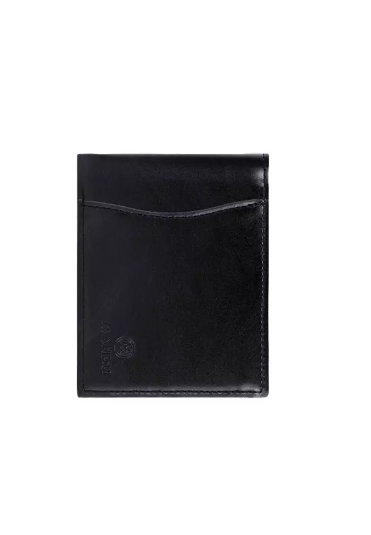 Dompet Lipat Pria Pendek Blocking Bahan Kulit PU Leather Premium BAEOS ORIGINAL - Black