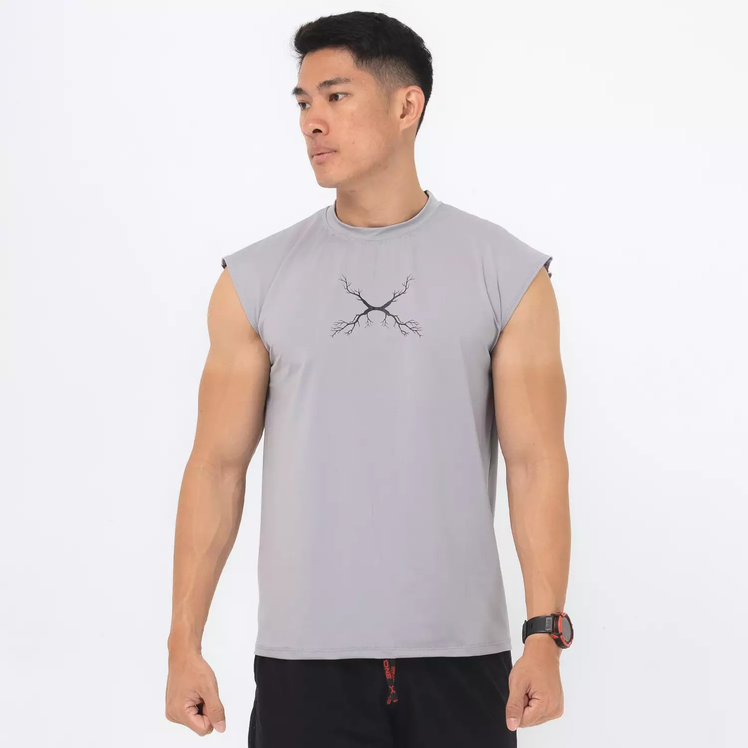 Sports Sleeveless Gothic style Grey