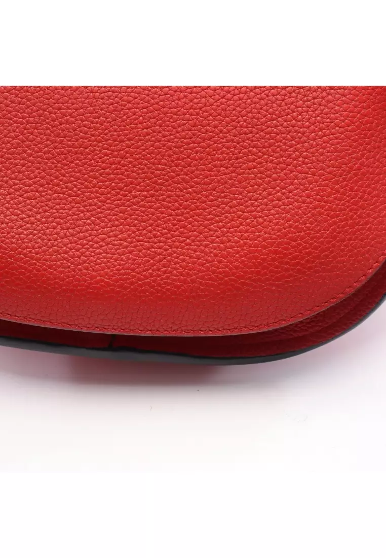Pre-Loved LOEWE Gate Small Shoulder bag leather Red