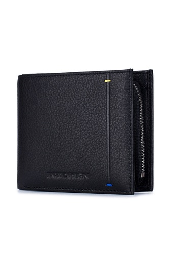 ENZODESIGN black ENZODESIGN New Design Pebble Grain Soft Cow Leather Wallet with Zip Coin Compartment E0A54AC056B88DGS_1