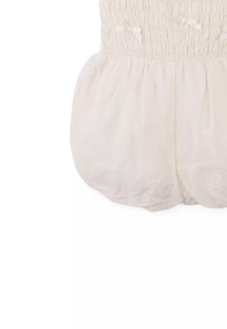Baby Jacinta Smocked Bubble Playsuit with Tiny Bows