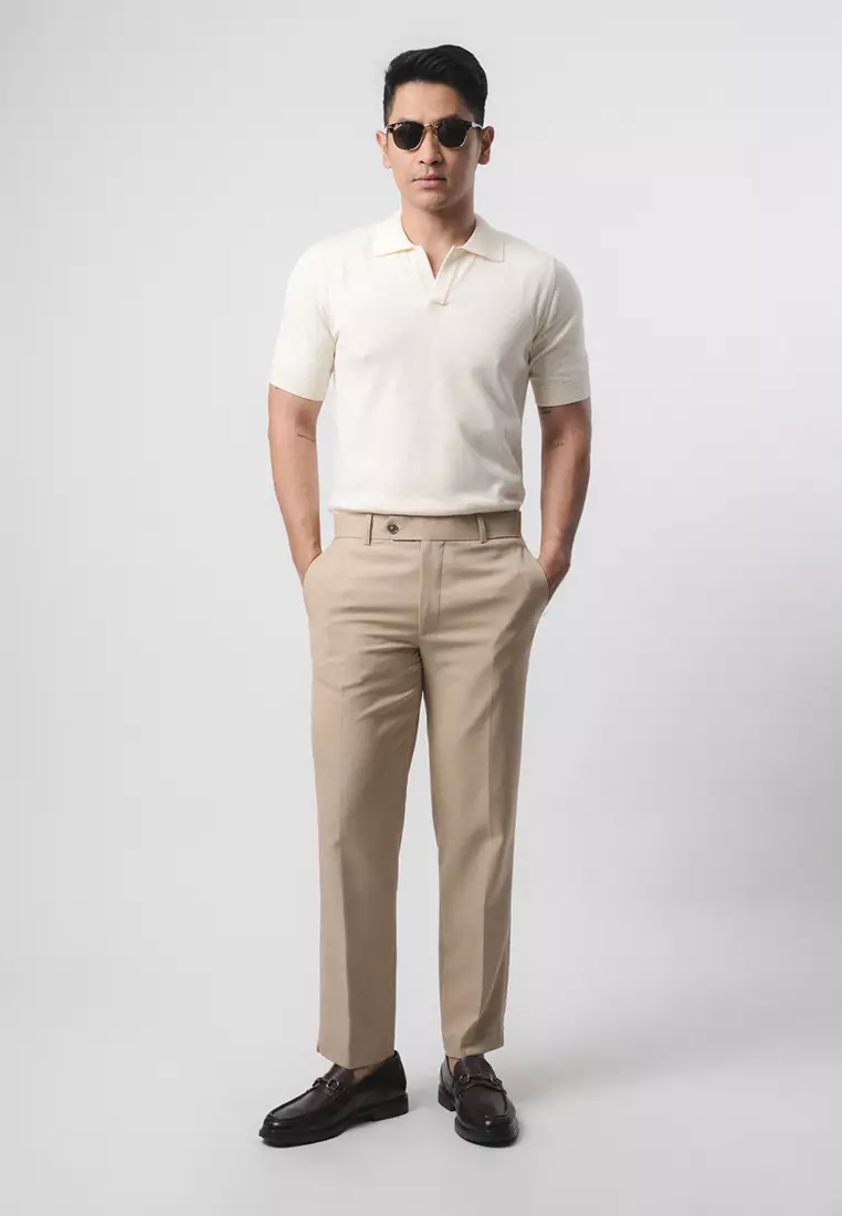Pedro Regular Fit Trousers Pants Khaki