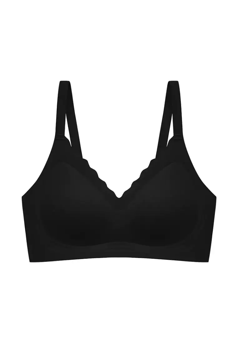 Kiss & Tell Delia Seamless Wireless Comfortable Push Up Support Bra in  Black 2024, Buy Kiss & Tell Online
