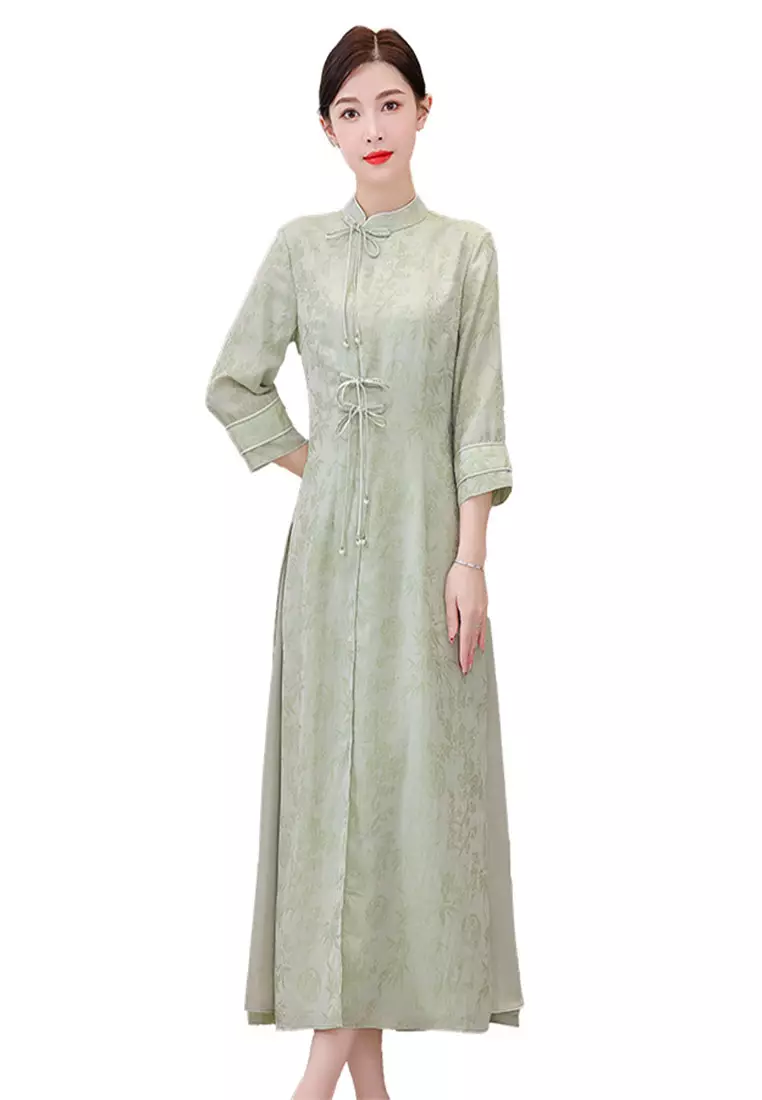 Cheongsam maxi dress sales