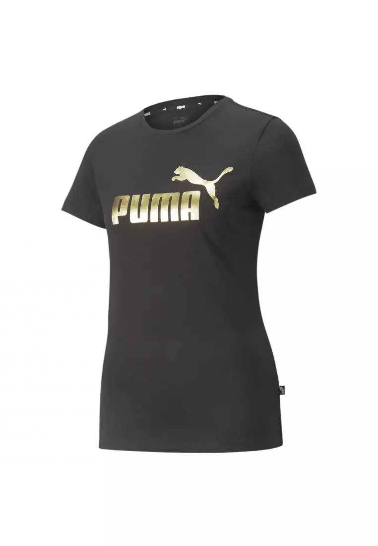 White and gold puma t shirt store