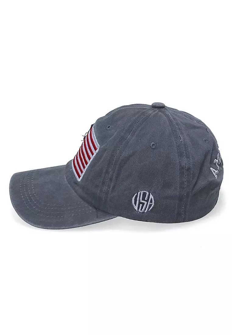 Drsh Topi Baseball Unisex Casual Sport USA Adjustable Material Cotton ORIGINAL - Grey