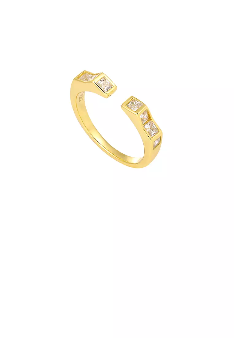 Adjustable on sale gold ring