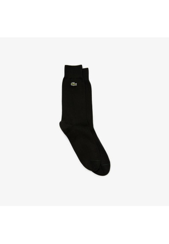 Lacoste black Men's Embroidered Crocodile Cotton Blend Socks D40EEAA0A49BBCGS_1