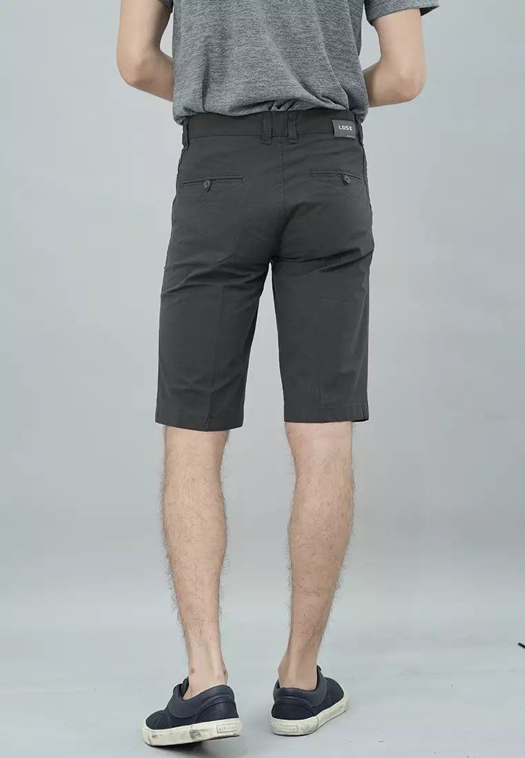 LGS - Celana Pendek Casual Chinos Pria Warna Hitam - CSS.343.S054.001.C