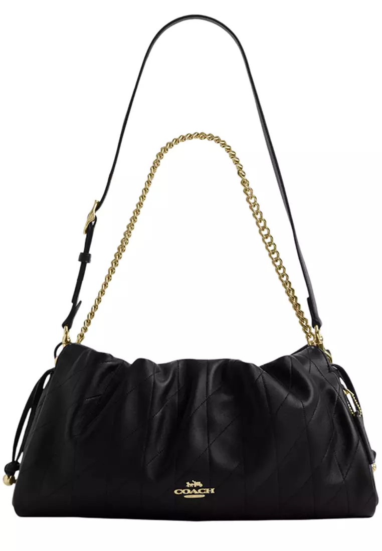 Faye Large Shoulder Bag With Quilting - Black CCZ58
