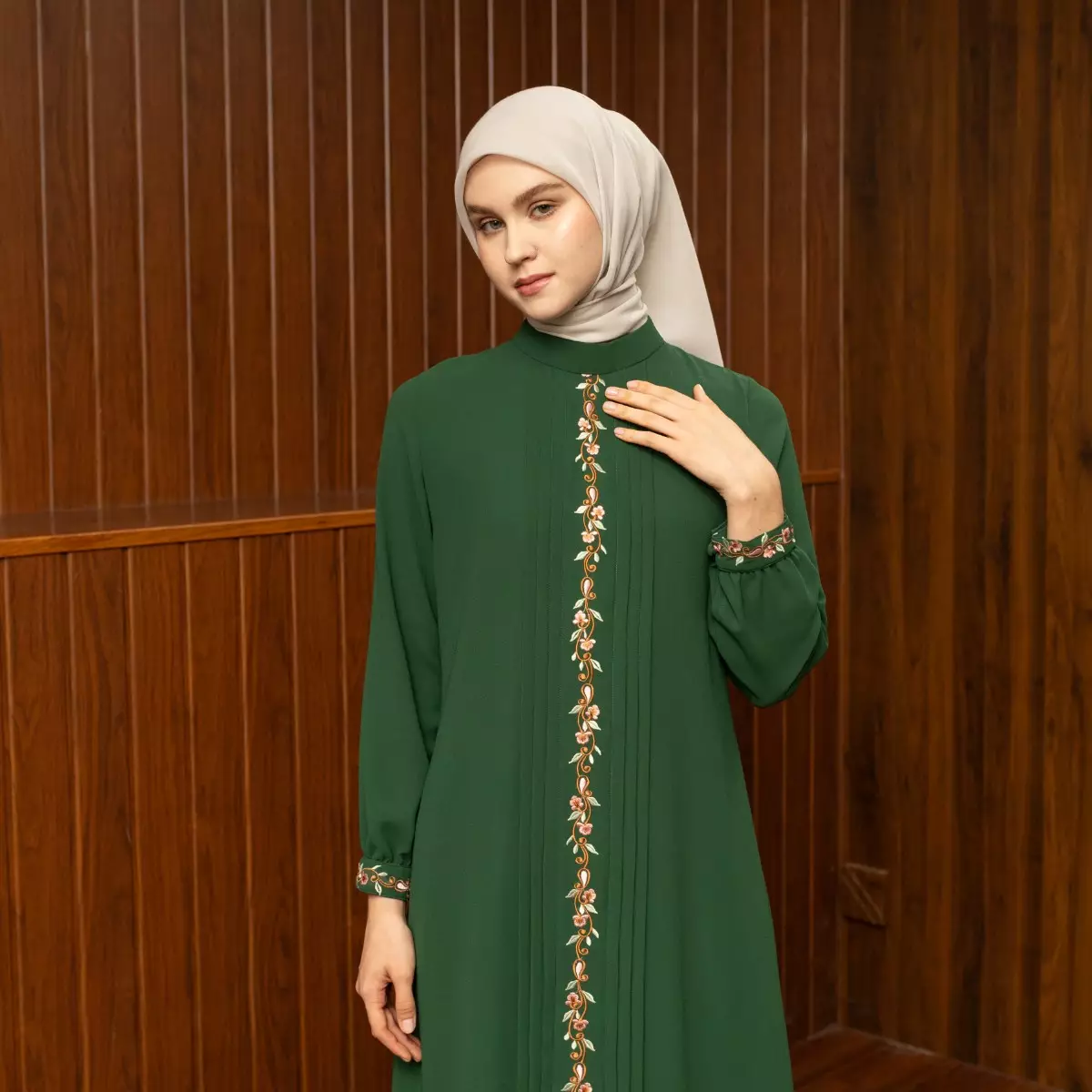 EPC Gamis Keira - Hunter Green - Embroidery Collection
