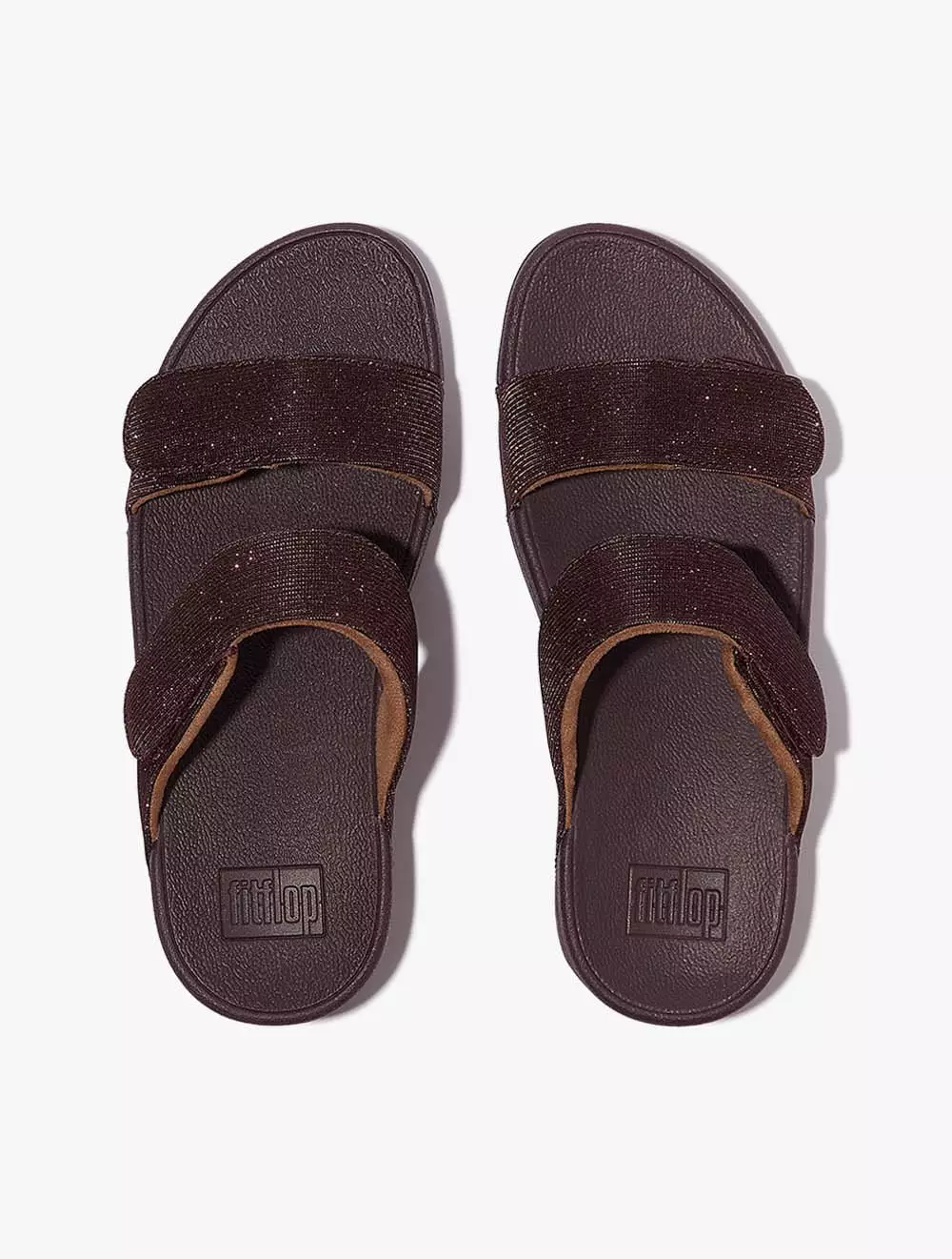 Fitflop Lulu Adjustable Shimmerlux Slides - Plumberry