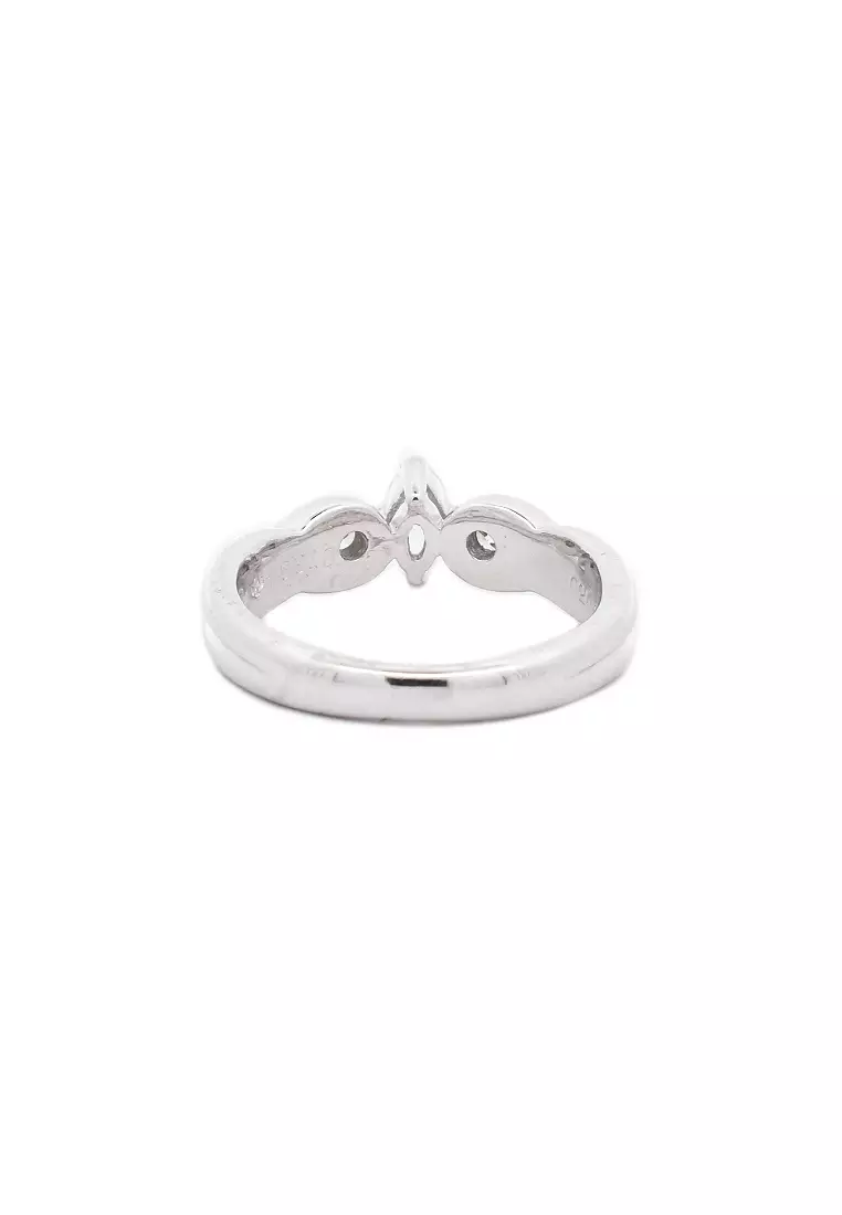 PT Platinum Made White Lady Ring with Diamonds