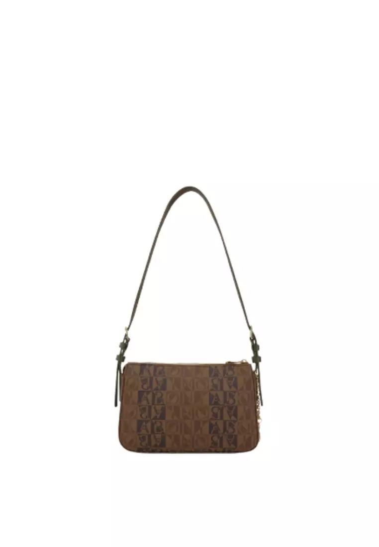 Bonia Brown/Green Cettina Small Crossbody Bag