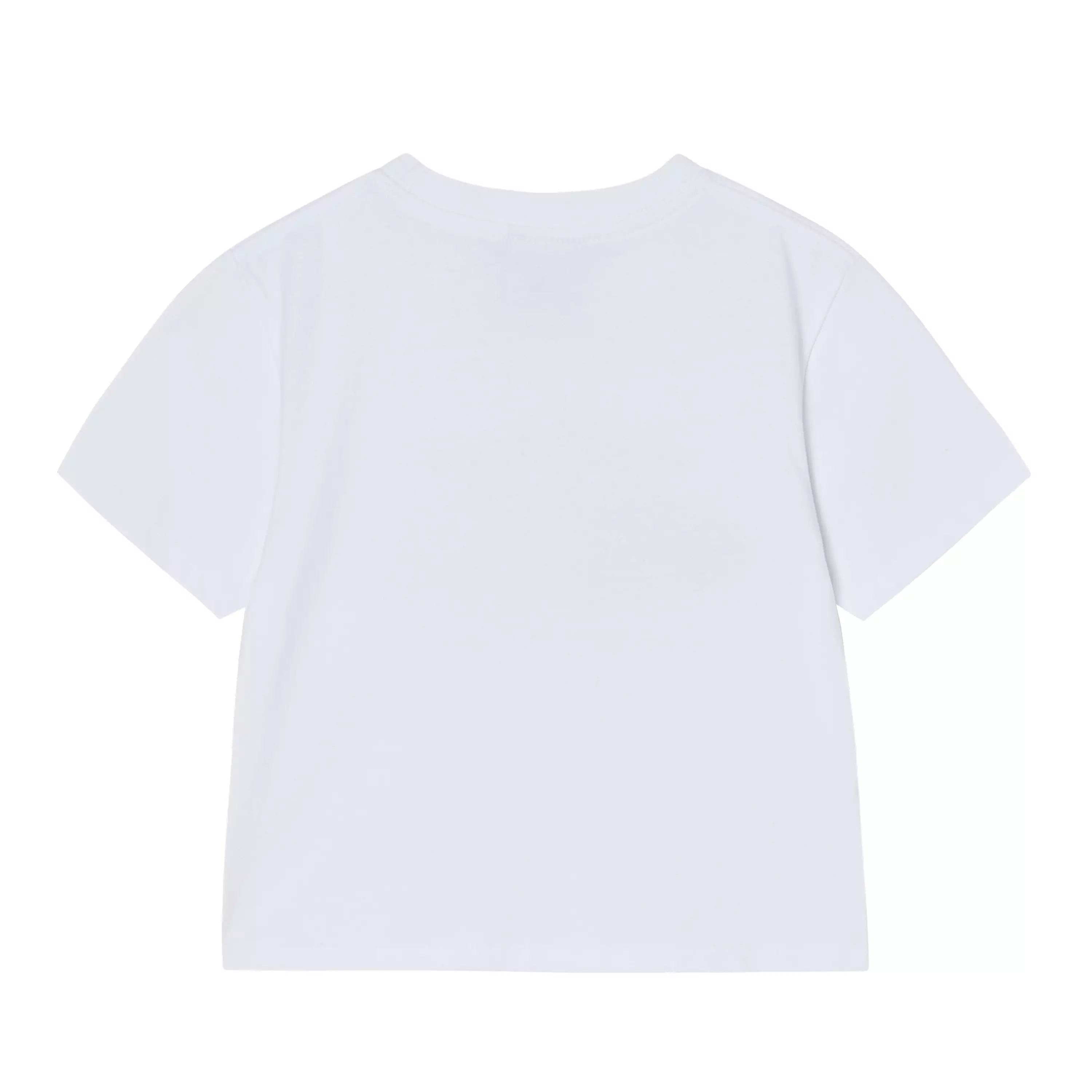 WOMAN CLOUD FONT CROP SHORT SLEEVE T-SHIRT WHITE