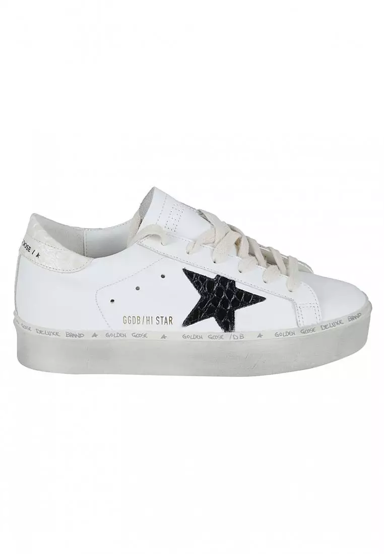 golden goose black and white sneakers