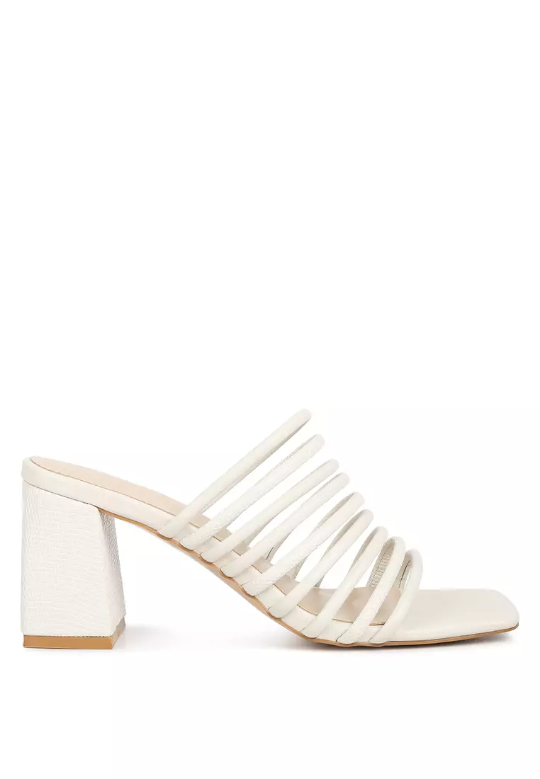 White sandals slip top on