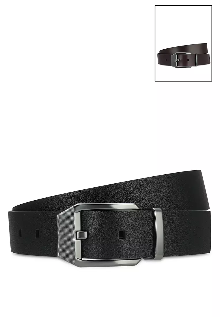 Buy Coach Coach men's leather embossed belt 2023 Online | ZALORA