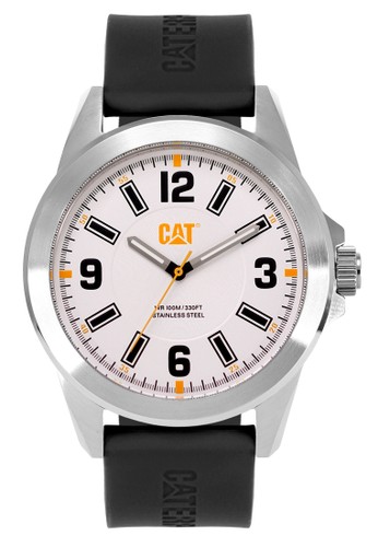 Caterpillar Special Edition CAT 02.140.21.231 Rubber Black White Silver Men's Watches