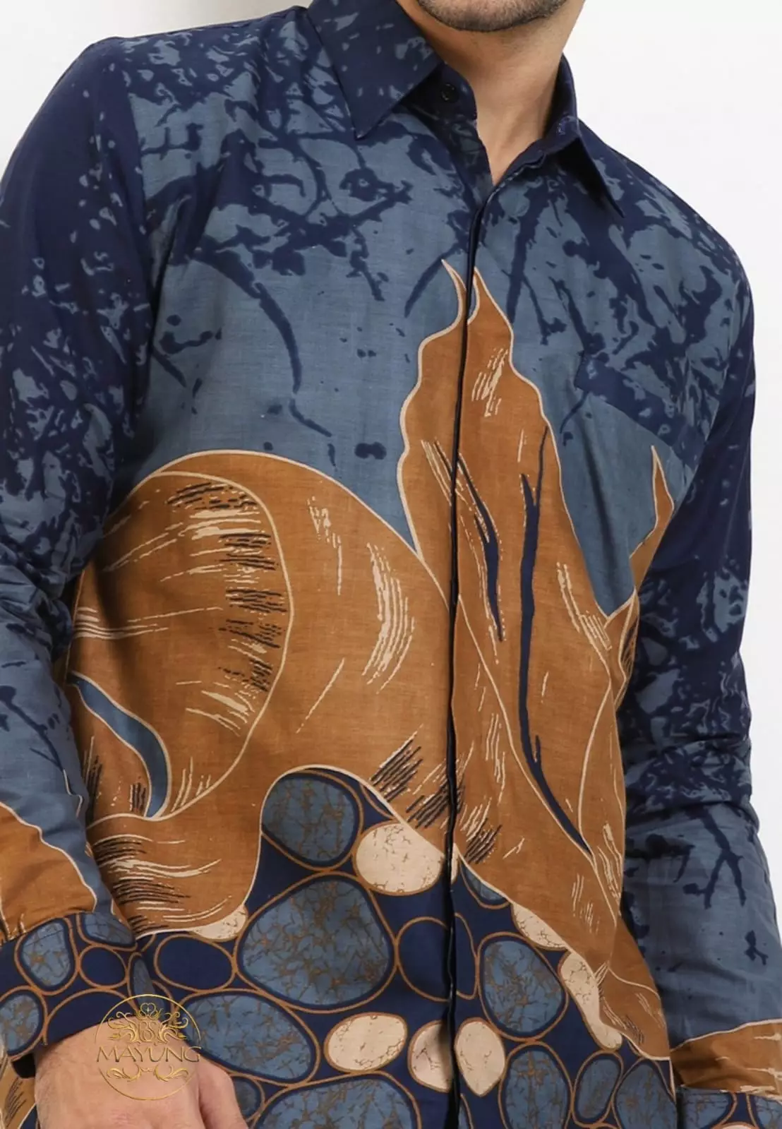 Sakawuni Kemeja Batik Pria Premium Slimfit Modern Lengan Panjang