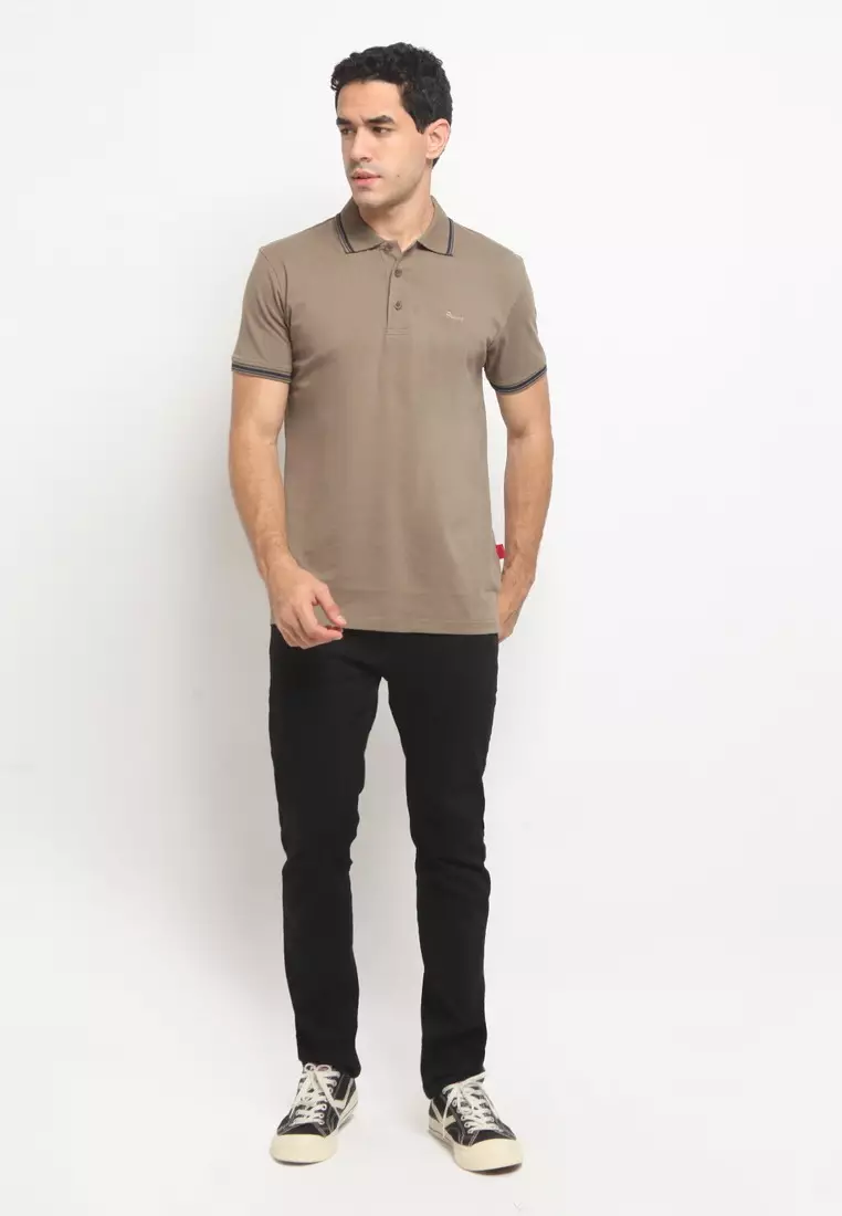 POLICE Polo Shirt Krah Stripes Pria 207200231