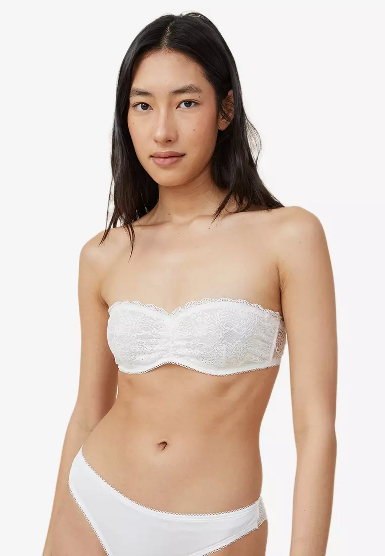 Buy Cotton On Body Ultimate Comfort Lace Balconette Strapless Bra