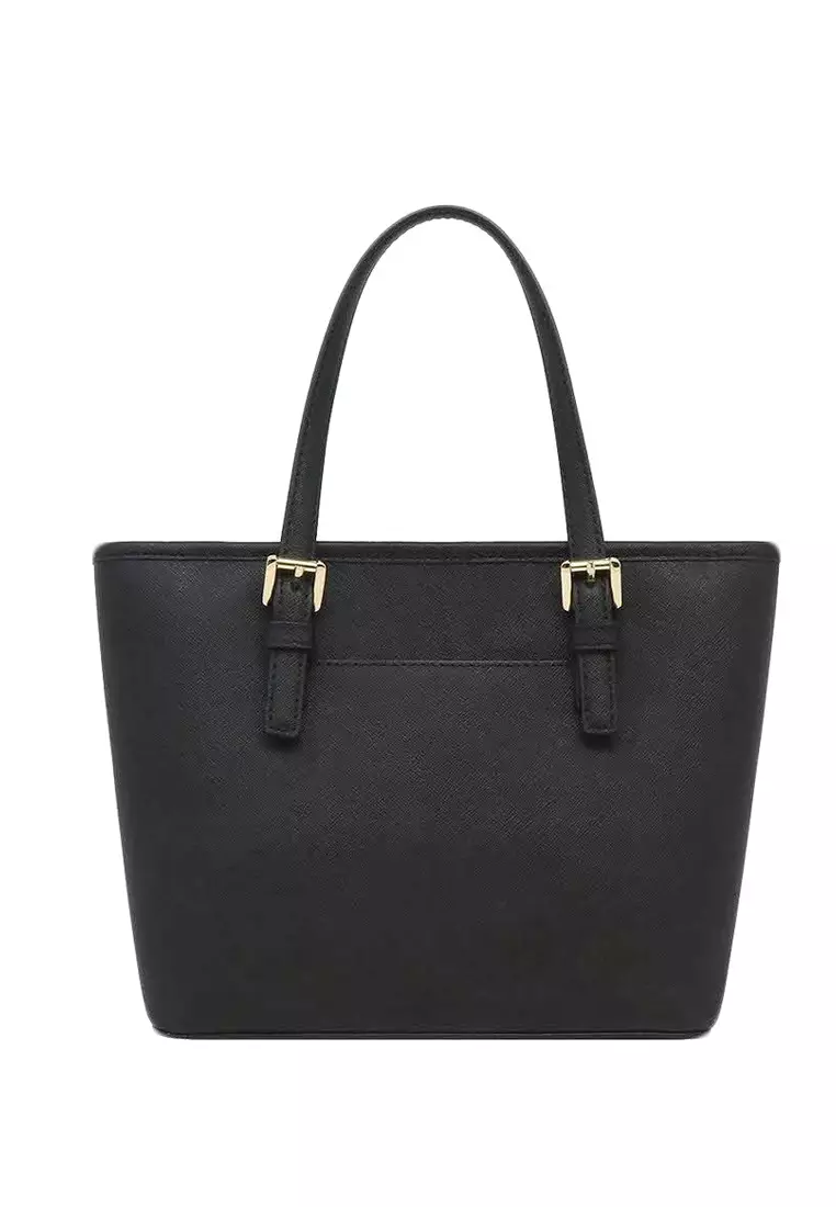 Jet Set Travel Extra-Small Top Zip Tote Bag - Black
