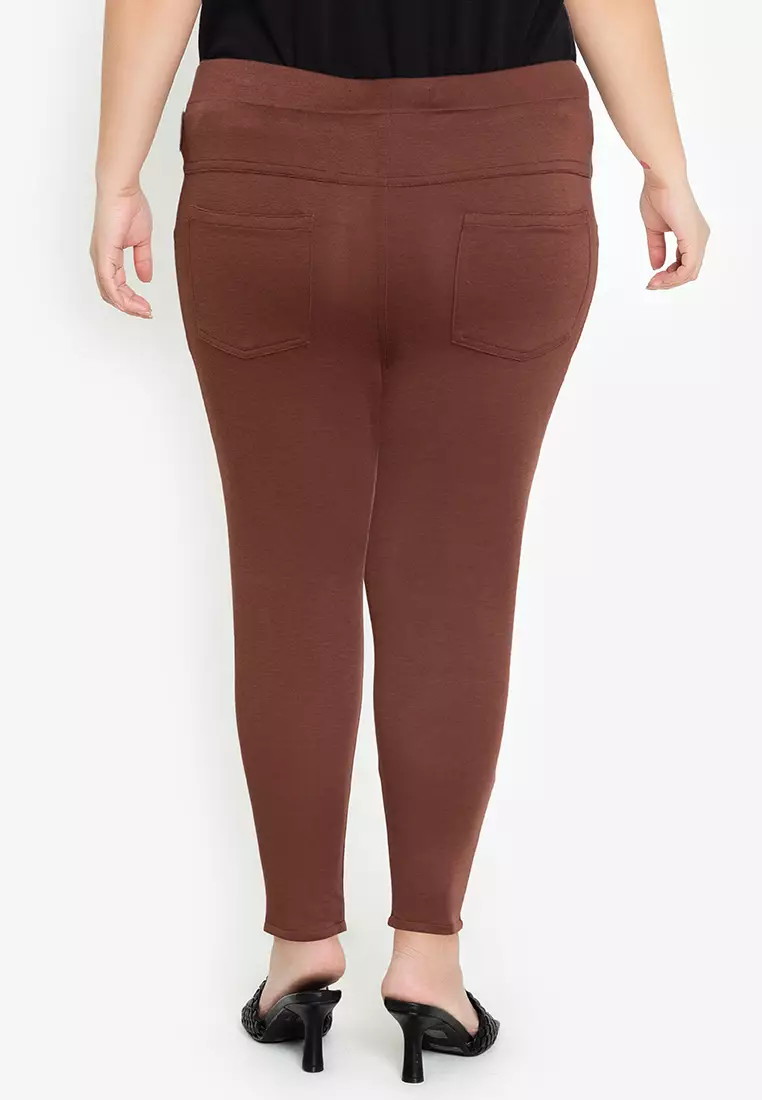 Plus Size Full Skinny Stretch Pants Cotton Stretch