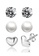 YOUNIQ silver YOUNIQ Basic CZ Pearl 925 Sterling Silver Earrings Set- 3 Pairs in 1 Set 25A7AAC412B405GS_1