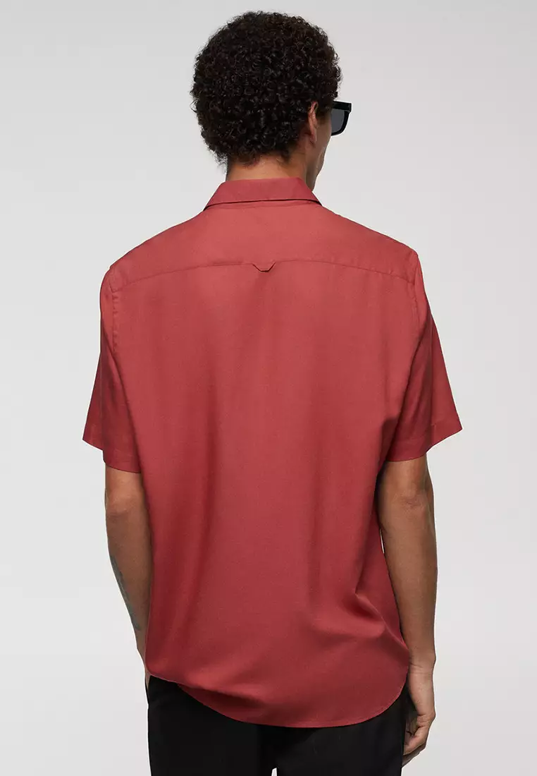 Mens red clearance short sleeve shirt