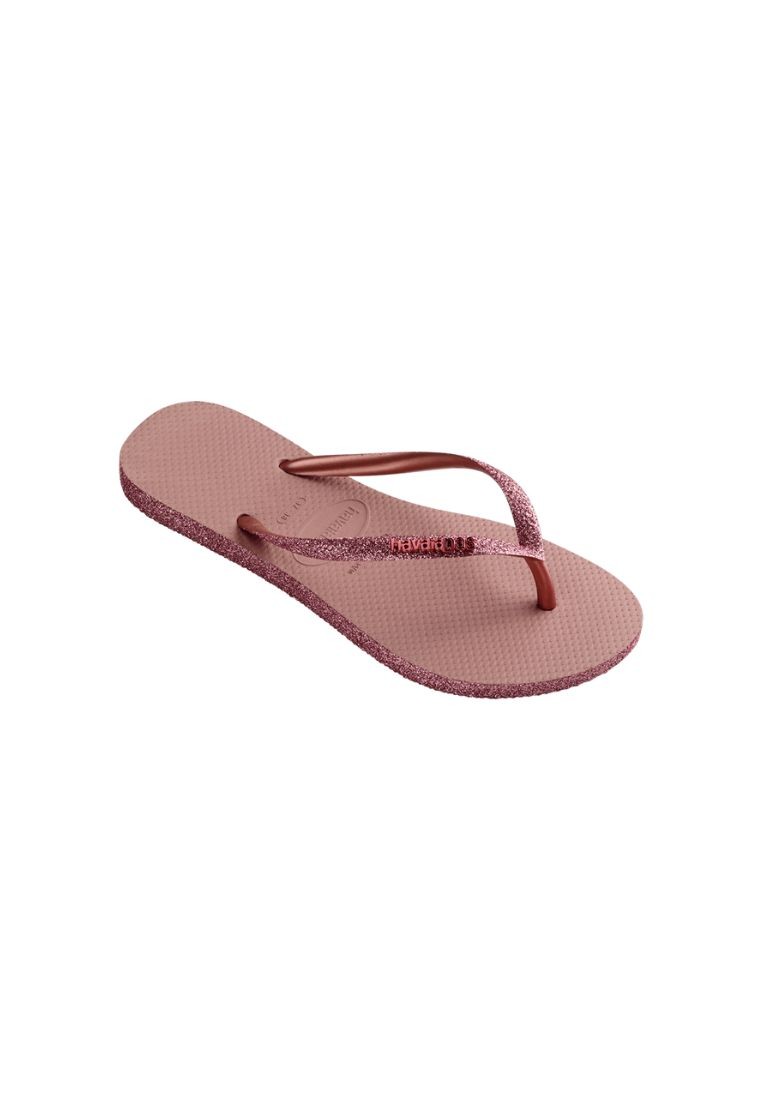 Women Slim Sparkle II Flip Flops - Crocus Rose/Golden Blush
