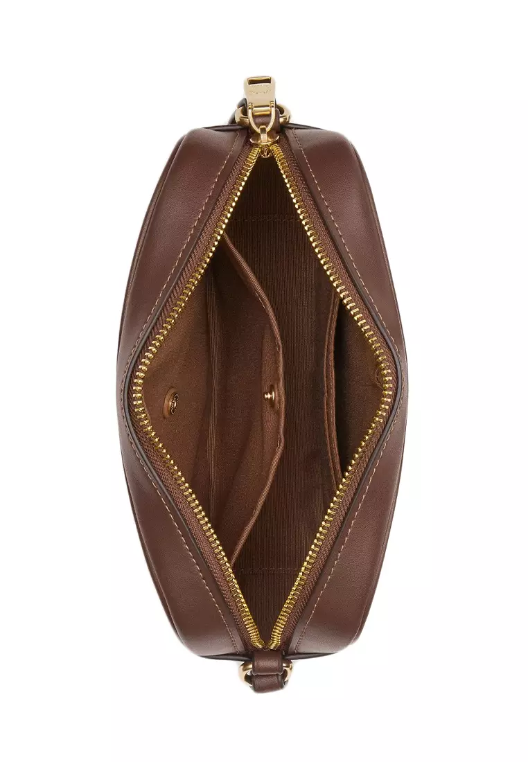 Mini Jamie Camera Bag In Signature Canvas - Tan/Brown