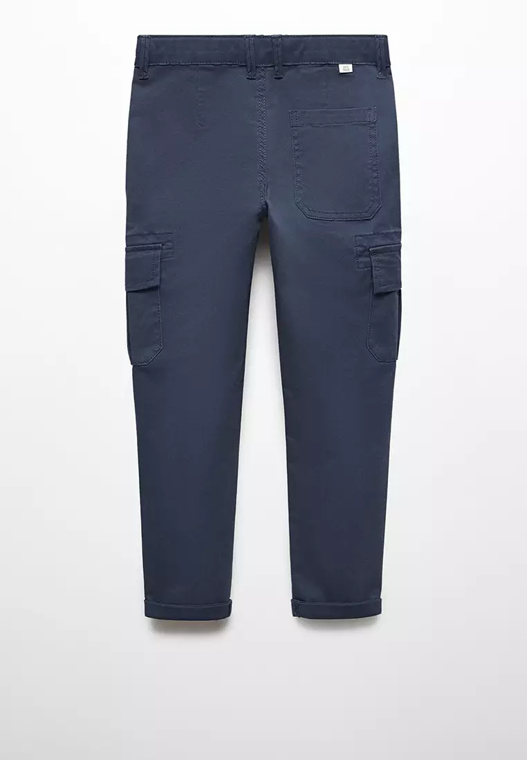 Childrens navy on sale cargo trousers