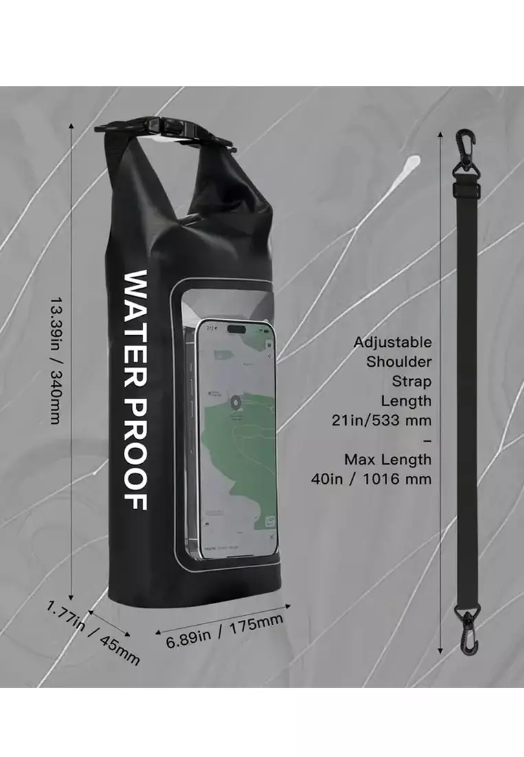 2L Dry Bag With Phone Compartment - Green