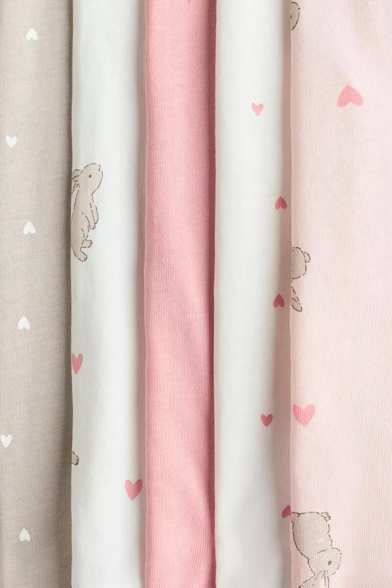 5-pack short cotton sleepsuits
