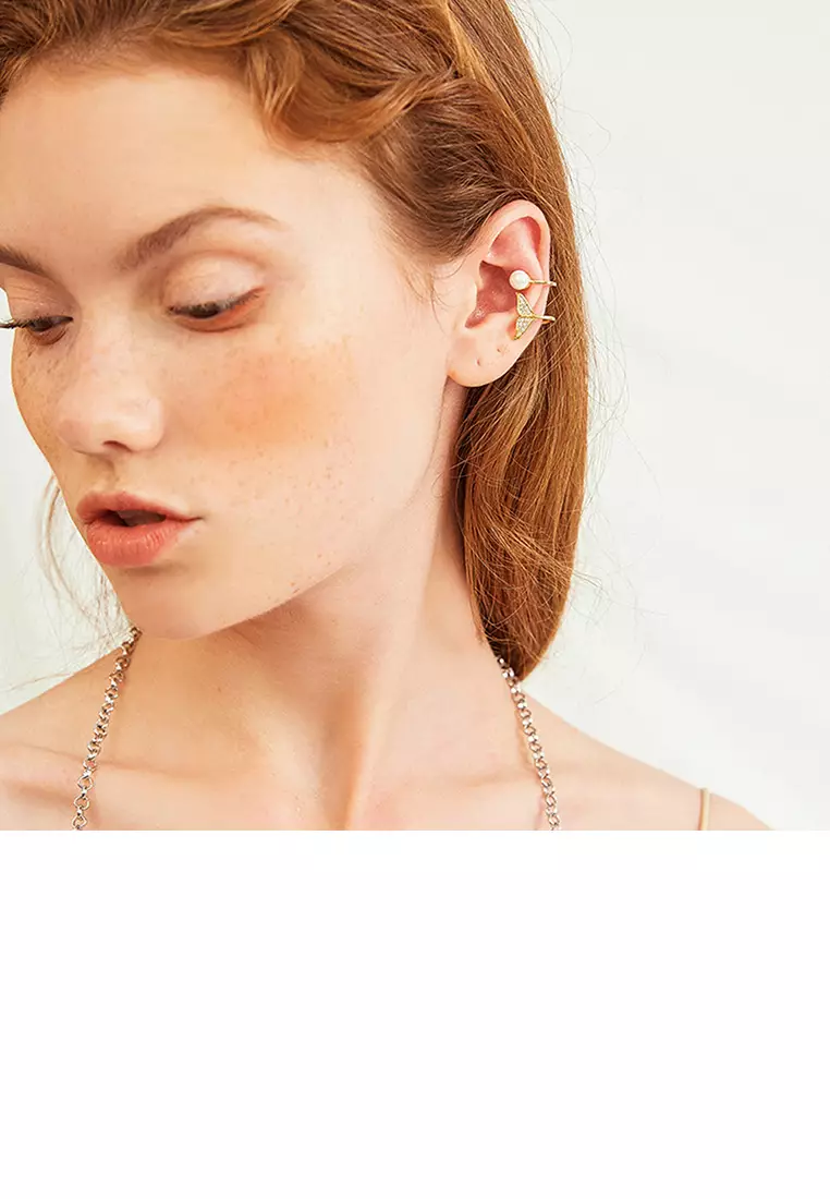 Gold shop zircon earrings