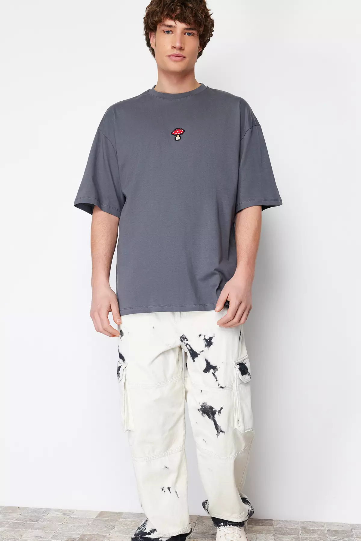 Mushroom Embroidery T-Shirt
